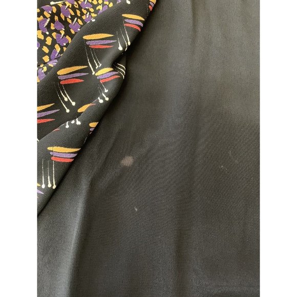 Vintage 70s 80s Contempo Casuals Graphic Print Wrap Rayon Dress - Picture 10 of 12